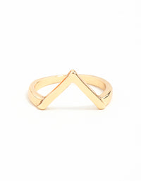 Gold Plain Arrow Ring - link has visual effect only