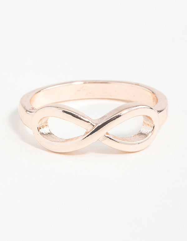 Rose Gold Infinity Band Ring