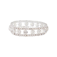 Silver Diamante Large Cup Chain Bracelet - link has visual effect only