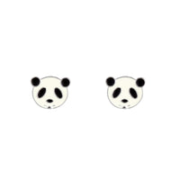 Mini Panda Face Stud Earrings - link has visual effect only