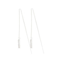 Sterling Silver Diamante Thread Earrings - link has visual effect only