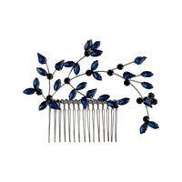 Gunmetal Diamante Wire Navette Comb - link has visual effect only