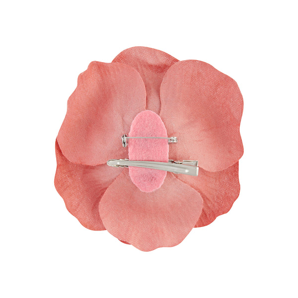 Light Pink Velvet Rose Clip