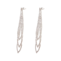 Silver Gradual Loop Cup Chain Earrings - link has visual effect only