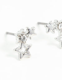 Silver Mini Star Cluster Stud Earrings - link has visual effect only