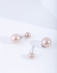 Silver Textured Sandwich Earrings - link has visual effect only