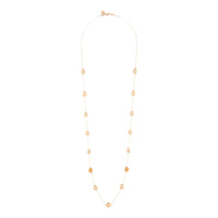 Gold Multi Textured Bead Station Lariat Necklace - link has visual effect only