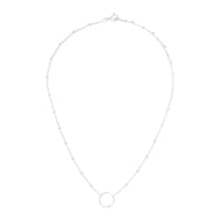 Sterling Silver Open Circle & Metal Bead Choker - link has visual effect only