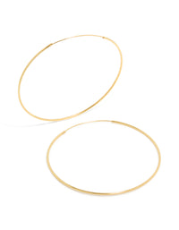 Gold Plated Sterling Silver Fine 60mm Hoop - link has visual effect only