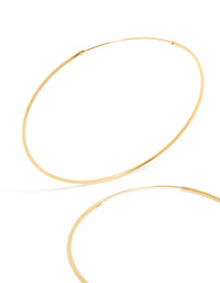 Gold Plated Sterling Silver Fine 60mm Hoop - link has visual effect only