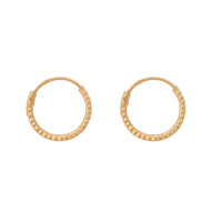 Gold Plated Sterling Silver Diamond Cut Nose Ring - link has visual effect only