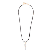 GOLD WIRE WRAPPED SEMI PRECIOUS PENDANT ON SUEDETTE CHAIN - link has visual effect only