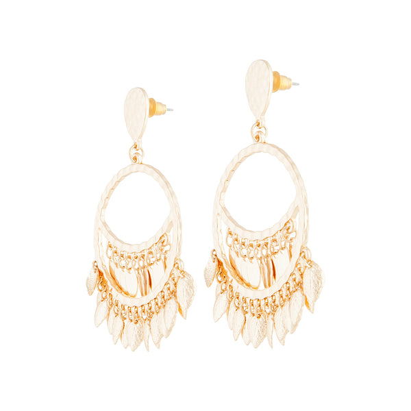 Golden Double Layer Jingle Earrings