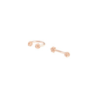 Rose Gold Pave Barbell Horseshoe Earring Pack - link has visual effect only