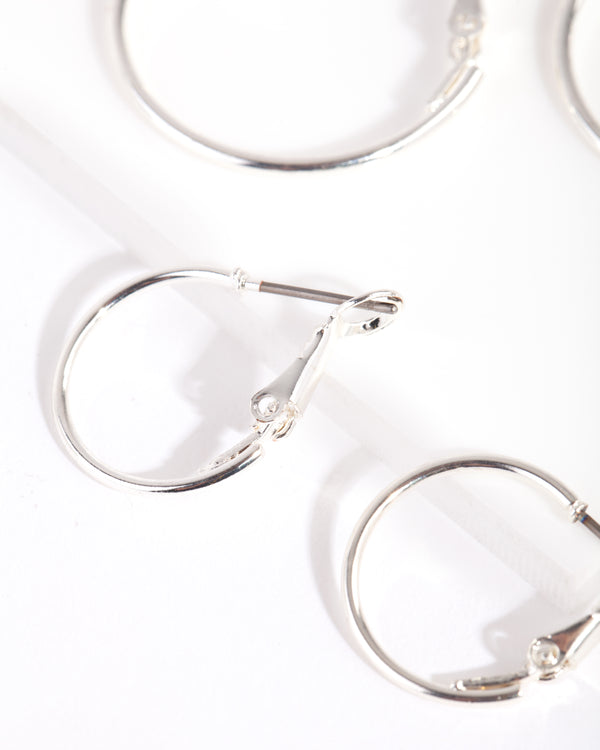Silver Multi Size Hoop Earring Pack