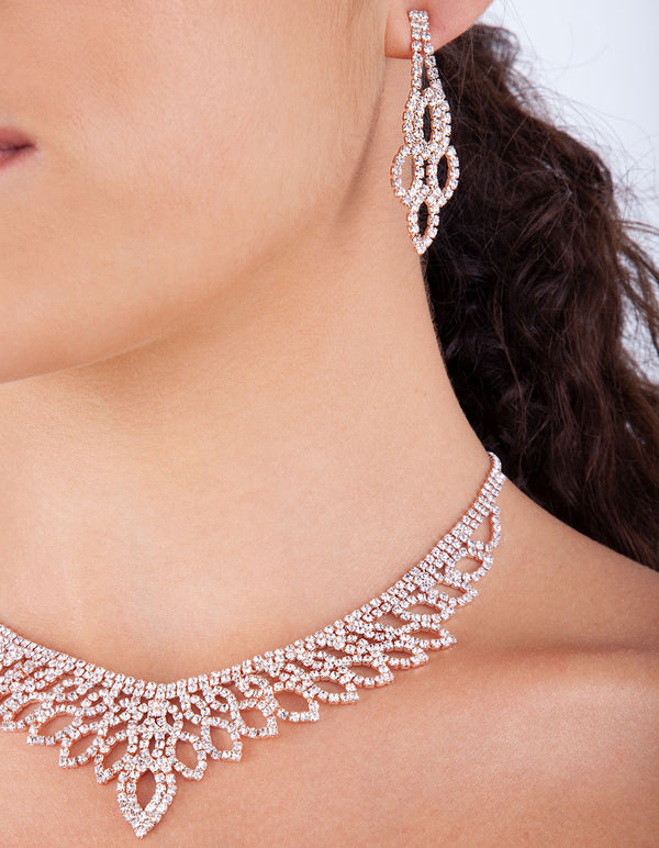 Rose Gold Decorative Diamante Set
