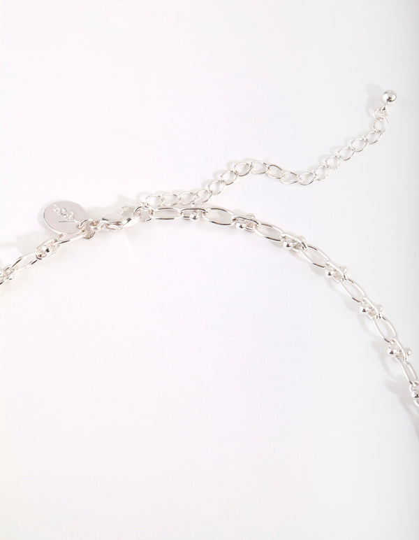 Silver Chain Link Fine Necklace