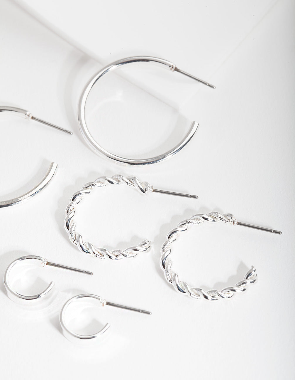 Silver Sleeper Hoop Earring 6-Pack