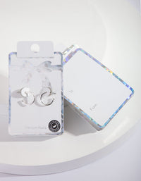 Silver Titanium Hoop Earrings - link has visual effect only