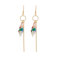 Gold Acrylic Stick Drop Earrings - link has visual effect only