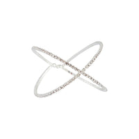 Silver Diamante Cross Cuff - link has visual effect only