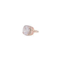 Rose Gold Cubic Zirconia Square Ring - link has visual effect only