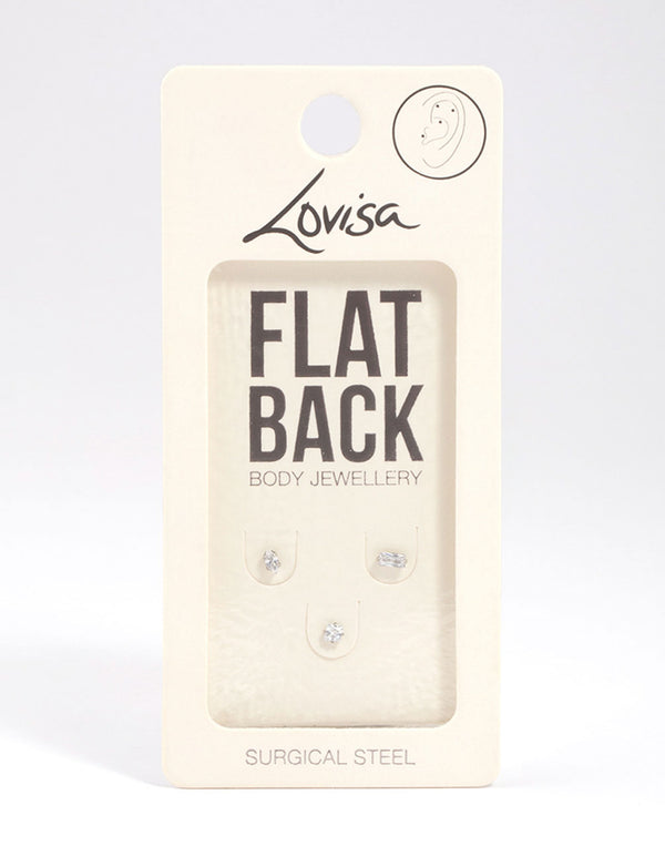 Surgical Steel Fine Diamante Flat Back Pack