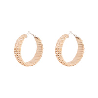Brown Raffia Chunky Hoop Earrings - link has visual effect only