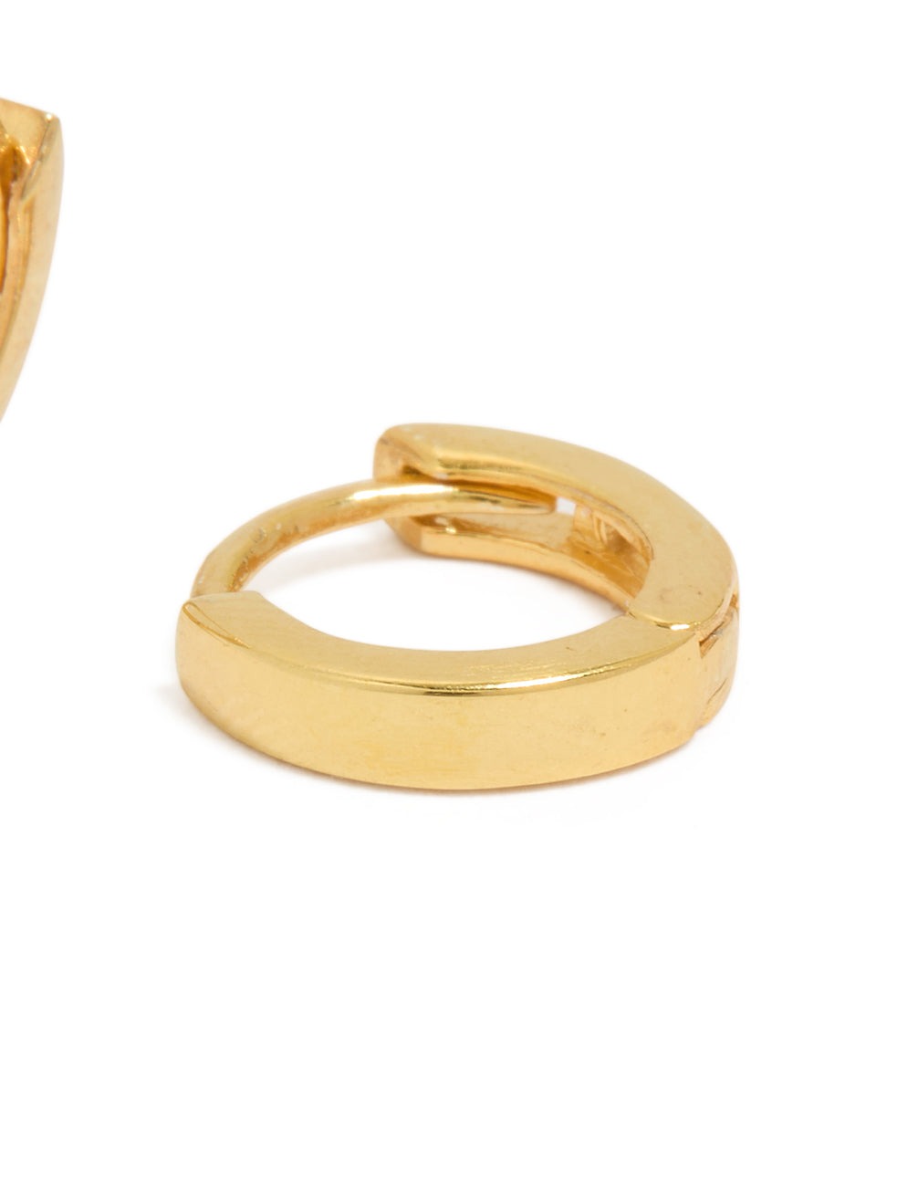 Gold Plated Sterling Silver Huggie Hoop Earrings