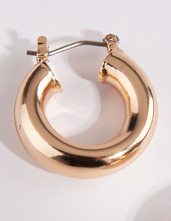 Gold 25mm Chunky Hoop Earring