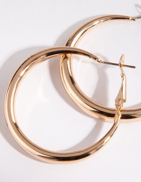 Gold Medium 40mm Hoop Earring