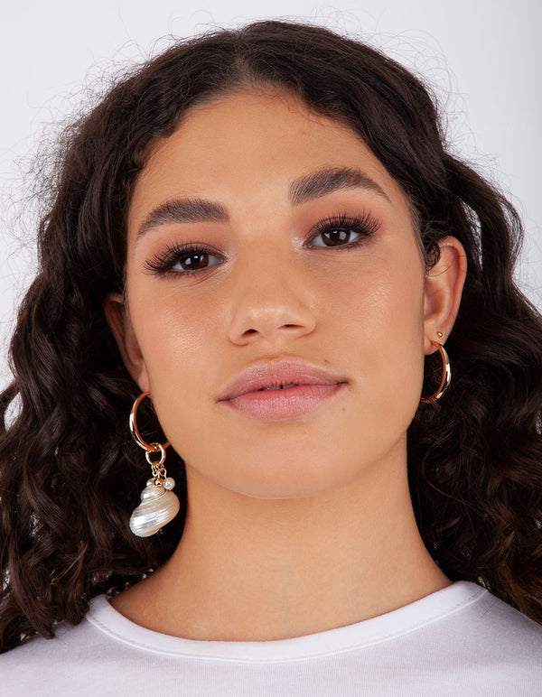 Gold 30mm Classic Hoop Earring