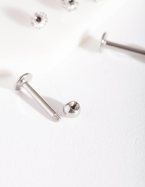 Surgical Steel Disco Ball Barbell Pack