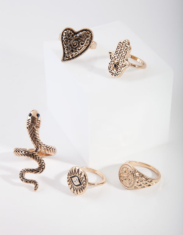 FGOLD AG SNAKE SYMBOL 3PK RG