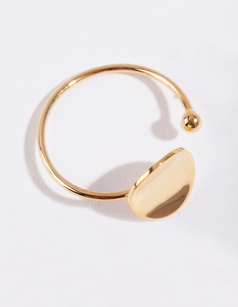 Gold Plated Sterling Silver Open Disc Ring
