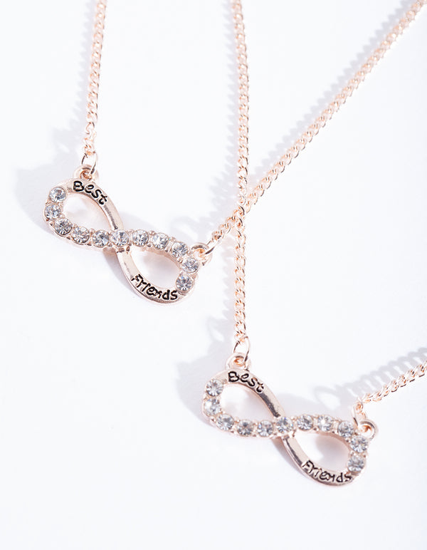Rose Gold Best Friend Infinity Jewellery Set