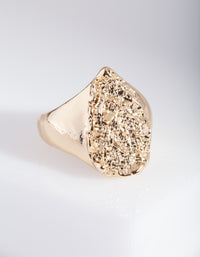 Gold Textured Teardrop Ring - link has visual effect only