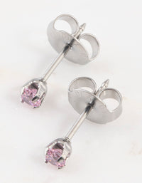 Surgical Steel Pink Cubic Zirconia Piercing Stud 3mm - link has visual effect only