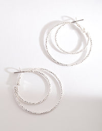 Silver Diacut Hoop Earrings - link has visual effect only
