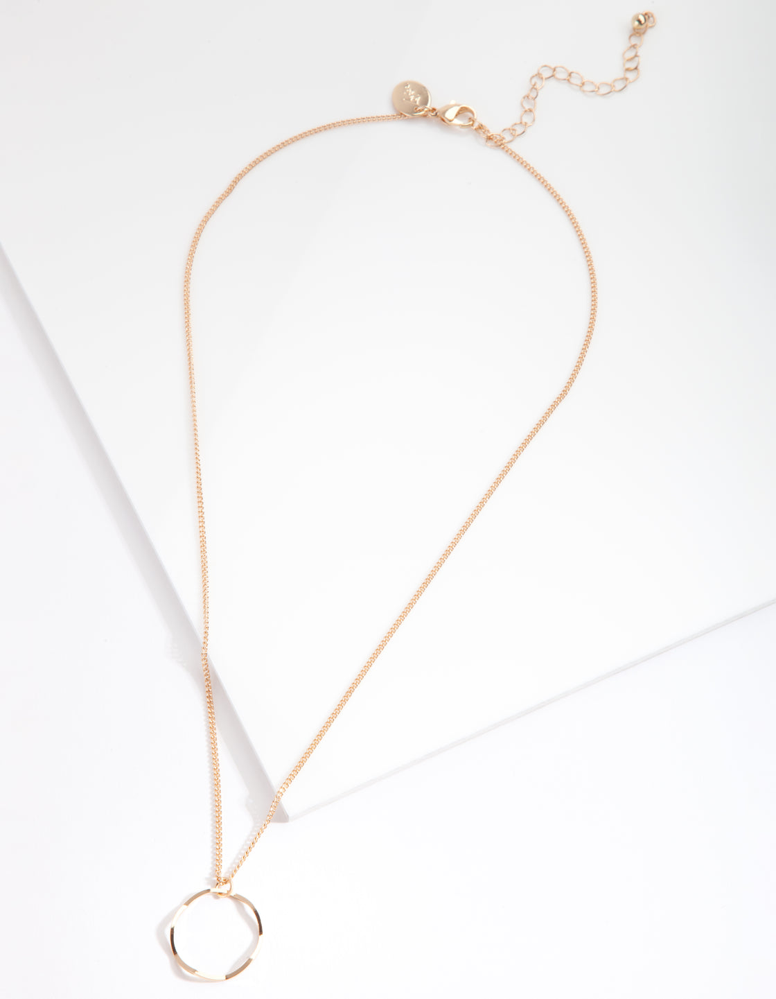 Gold Circle Pendant Necklace