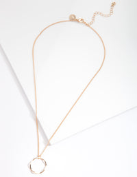 Gold Circle Pendant Necklace - link has visual effect only