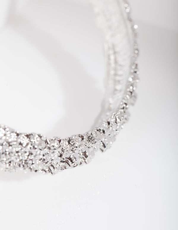 Silver Crater Bracelet