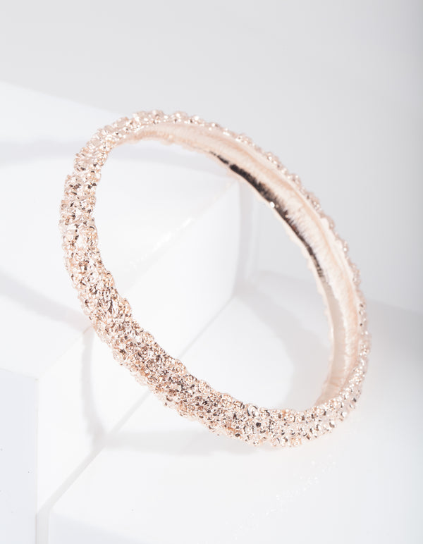 Crater Rose Gold Bracelet