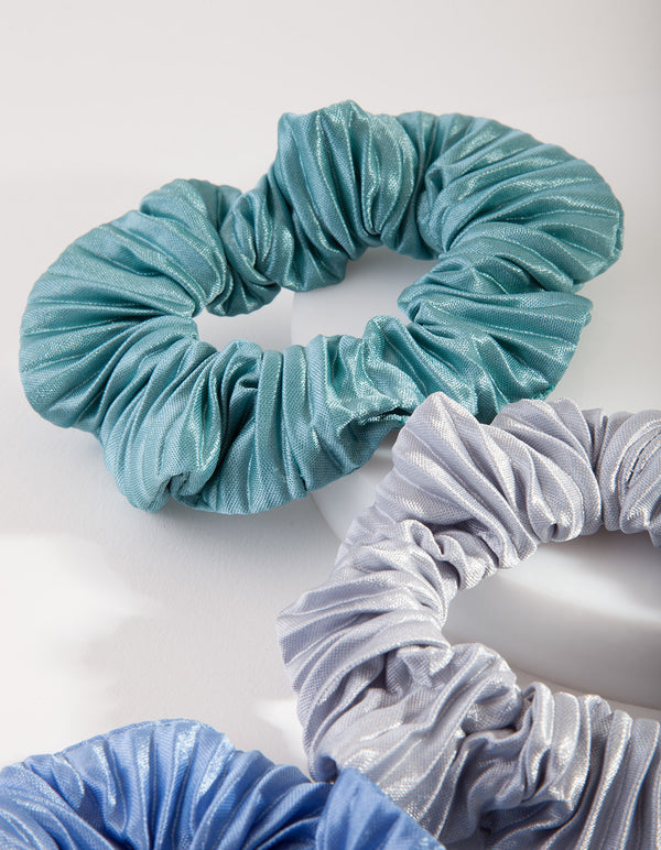 Blue Tones Pleated Scrunchie Pack