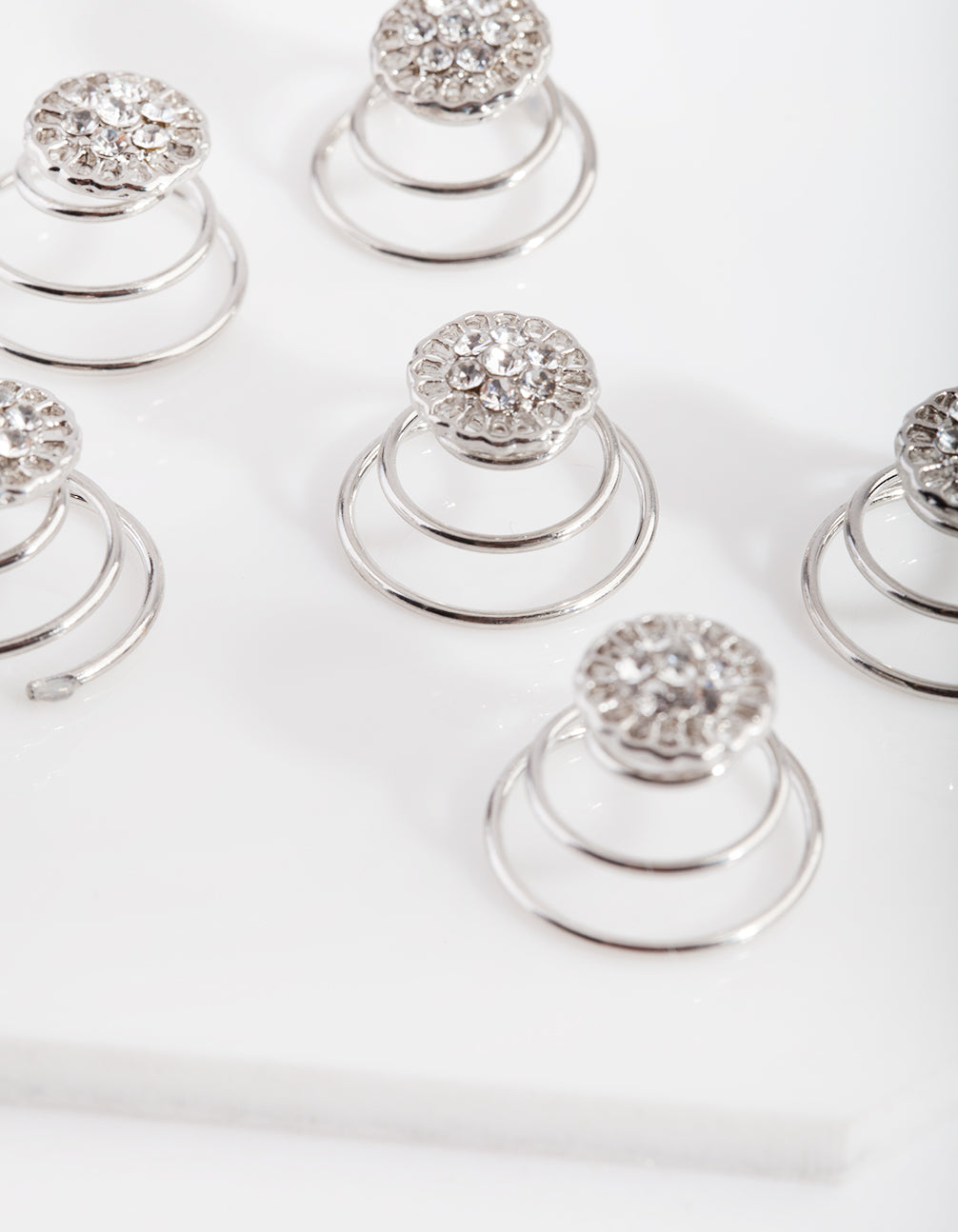 Kids Silver Spiral Hair Pack