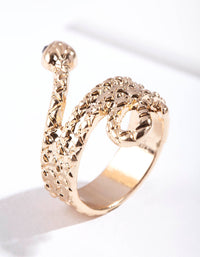 Gold Etched Snake Ring - link has visual effect only