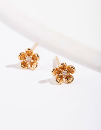Gold Plated Sterling Silver Daisy Stud Earrings - link has visual effect only