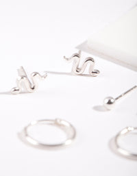 Sterling Silver Snake Earring Pack - link has visual effect only