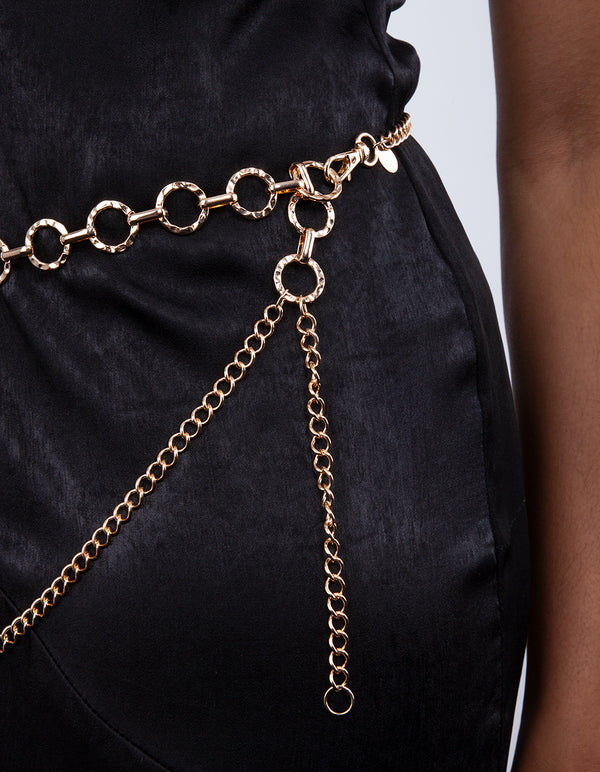 Gold Circle Link Chain Belt