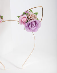 Kids Flower Cat Ear Headband - link has visual effect only